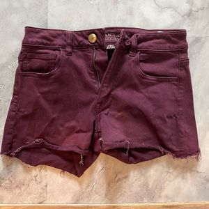 Maroon American Eagle size 6 shorts